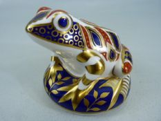 Royal Crown Derby Imari Frog with Gold Seal to base