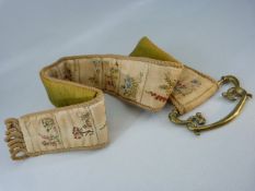 Victorian Bell Pull strap with embroidered designs