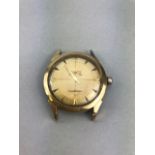 OMEGA Constellation: Gents gold capped 1953 Omega Constellation with rare gold hour markers dial.