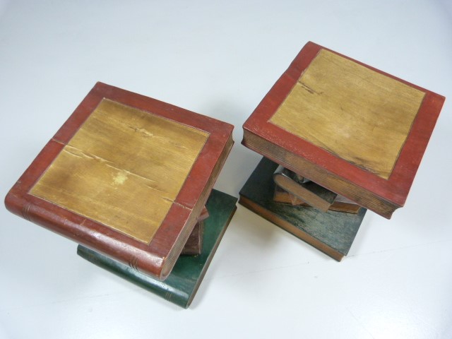 Pair of bedsides in the form of stacking books - Image 7 of 7