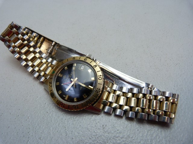 Zodiac Aerospace GMT Gold Bezel Military watch issued to Vietnam Pilots - Image 6 of 7