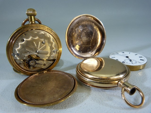 Three Pocket watches (all A/F): Full Hunter Railway Timekeeper "Specially Examined"; Full Hunter - Image 4 of 5