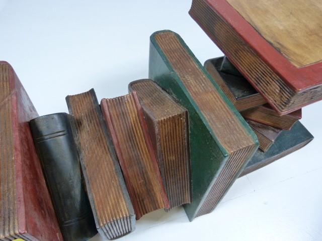 Pair of bedsides in the form of stacking books - Image 4 of 7