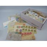 Selection of loose stamps and envelopes