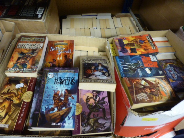 Large Lot Containing paperback Sci-Fi books Shelf 3