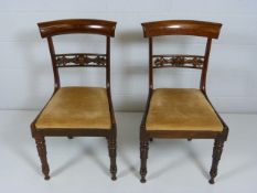 Regency Pair of Coromandel chairs with upholstered seats