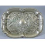Art Nouveau silverplated tray with hallmarks