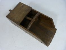 Wooden and metal bound rice measure/Scoop