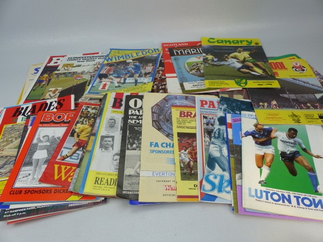 Selection of various football programmes