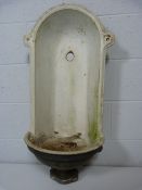 Antique French wrought iron water fountain