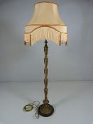 Unusual footed standard lamp in the oriental style