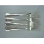 Hallmarked silver forks (4) - Walker and Hall 1909. Approx weight - 167.2