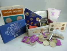 Selection of various British coins, some cased