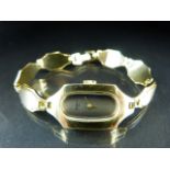 Hallmarked silver Gilt Wrist watch by Bergana Approx weight - 34.5g