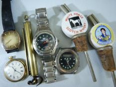 Selection of vintage watches and bottle pourers