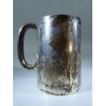 Hallmarked Silver Tankard, makers mark JD&S inscribed to front (total weight 295g)