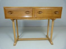 Ercol blonde two drawer desk