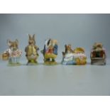 Beswick Beatrix Potter figures to include 'Mr Benjamin Bunny', 'Tommy Brock' , 'Mr Jackson', 'Mrs