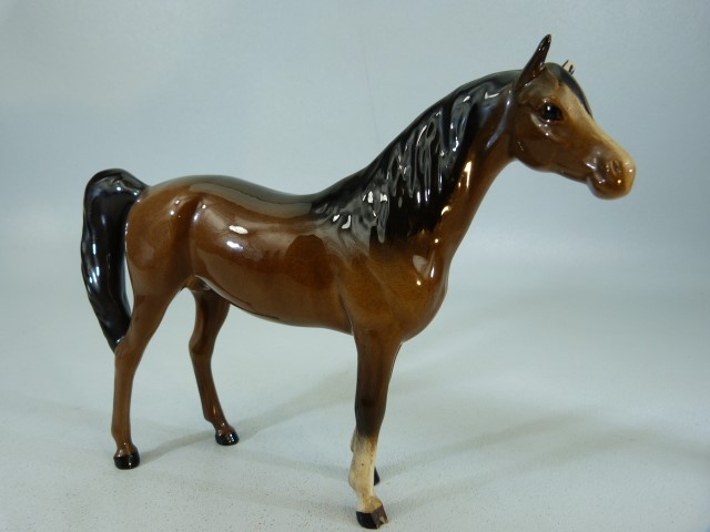 Royal Doulton 'My First Pony' on plinth along with two Beswick model horses - Image 4 of 7