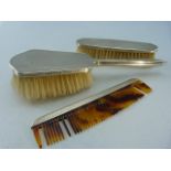 Hallmarked silver brush set to include comb, brush etc