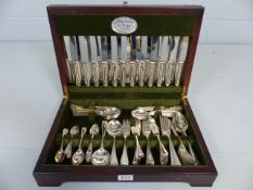 Boxed canteen of cutlery by John Osborne, Sheffield 1998-99, for Harrod's.