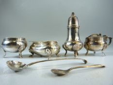 Small selection of plate to include a silver hallmarked salt.