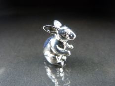 Silver (925) pin cushion in the form of a Rabbit 8.3g