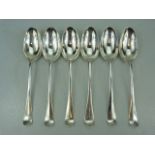 Hallmarked silver serving spoons (6) by Walker and Hall 1909. Approx weight - 458.5g