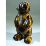 Large piece of Tiger's Eye in the form of a bear
