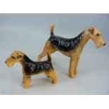 Beswick Ceramic dogs to include CH Cast iron Monarch and one other terrier