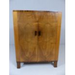 Art Deco two door cabinet Stamped Waring and Gillow