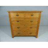 Satinwood chest of large drawers