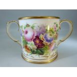Staffordshire Twin handled loving cup / presentation cup