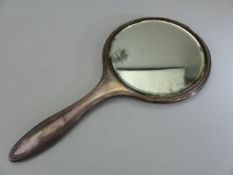 Hallmarked silver backed mirror