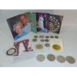 Collector coins - Two pounds, Fifty pence, commemorative 90th Birthday coin, Diamond Wedding