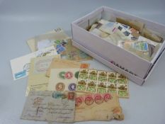 Selection of loose stamps and envelopes