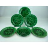 Majolica Green leaf plates