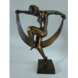 Classic Art Deco Style bronze dancing nude