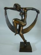 Classic Art Deco Style bronze dancing nude