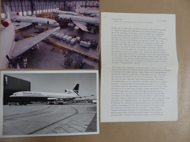 RAF Lockheed Tristar Tanker Scale Plan & Photographs Mounted on board and measures 30 x20 inches and - Image 3 of 7