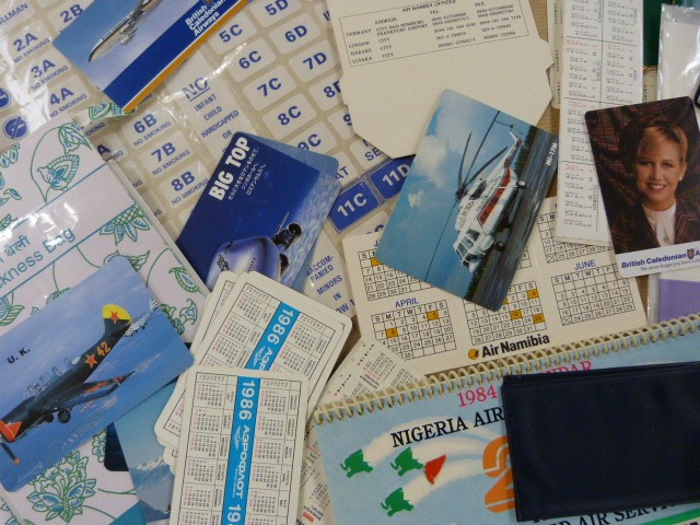 Airline Calendars , Waste Bags & Menus: A selection of small calendars plus pocket sized. Nigeria - Image 2 of 3