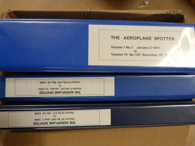 The Aeroplane Spotter: Three ring binders of Aeroplane Spotter from Issue 1 January 1941 to Issue