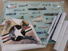 A selection of Aircraft Posters:A lot of eight posters - Eurofighter Typhoon 42x30 cm two
