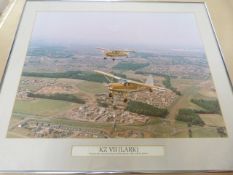 Framed photo of KZ-VII: Framed photo which is 60x47cm showing KZ-VII (Lark) OY-DSB with OY-DZB