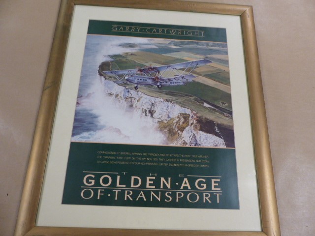 Three Gerry Cartwright Framed Posters: Three framed posters from the Golden Age of Air Transport - Image 6 of 9