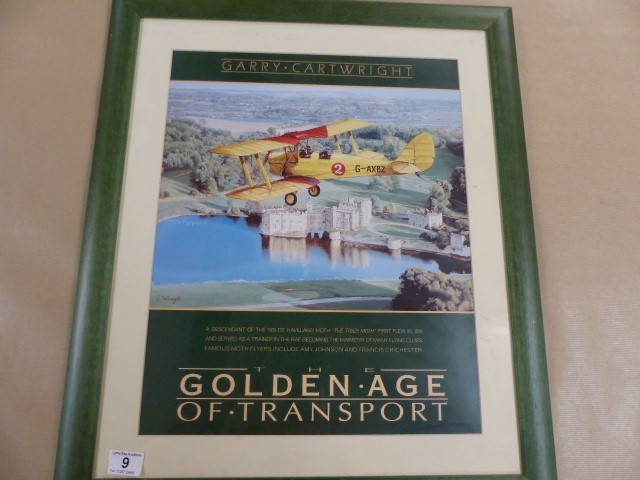 Three Gerry Cartwright Framed Posters: Three framed posters from the Golden Age of Air Transport - Image 4 of 9