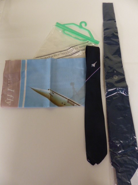 Concorde & Rolls Royce Ties and Caraselle Headscarf : These items were given to staff who worked
