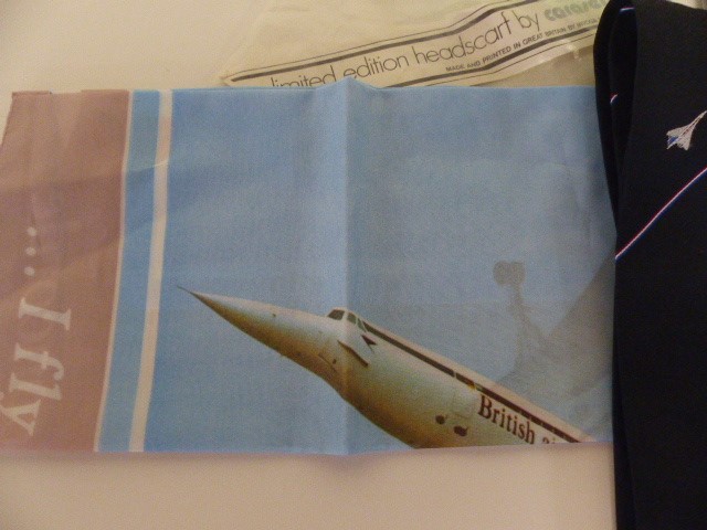 Concorde & Rolls Royce Ties and Caraselle Headscarf : These items were given to staff who worked - Image 2 of 2