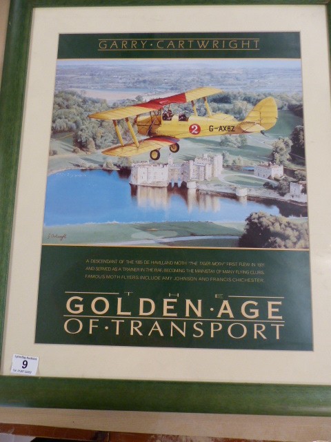 Three Gerry Cartwright Framed Posters: Three framed posters from the Golden Age of Air Transport - Image 5 of 9