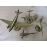 Brass Aircraft including Douglas DC-3 & Concorde: Six brass display aircraft - Douglas DC-3 wingspan